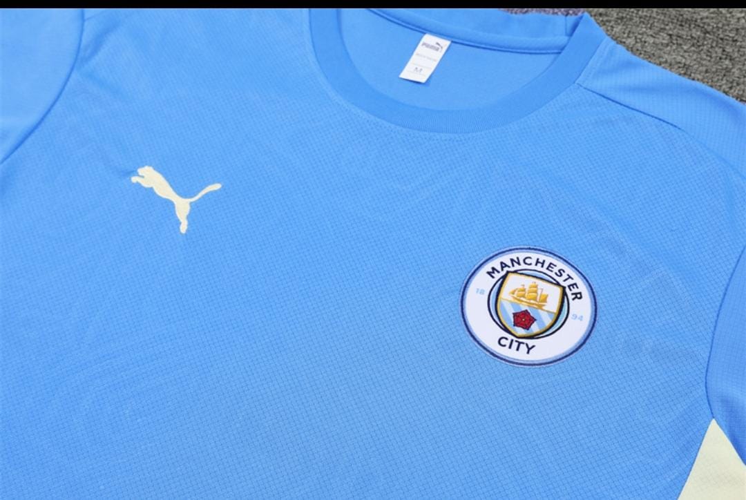 Ensemble Maillot + Short Manchester City - Bleu & Gris