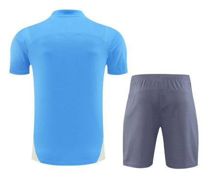Ensemble Maillot + Short Manchester City - Bleu & Gris