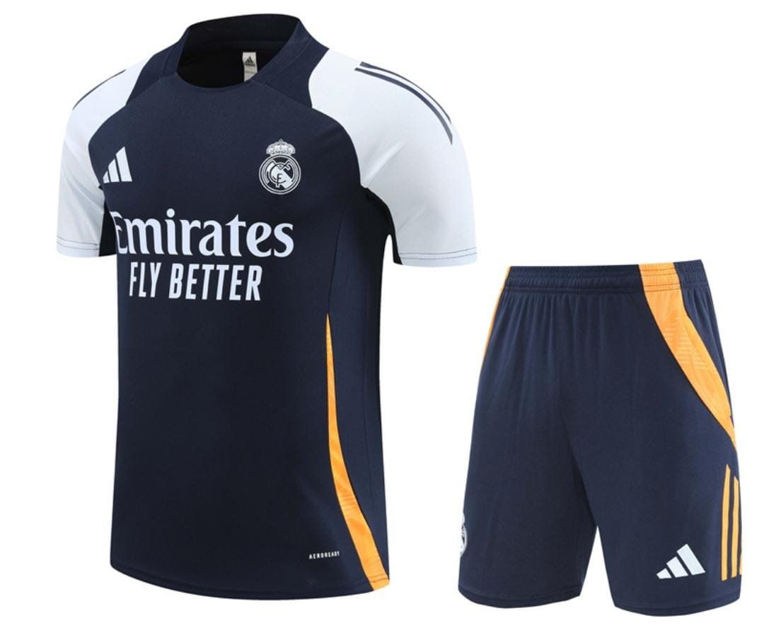 Ensemble Maillot + Short Real Madrid - Bleu Marine & Blanc