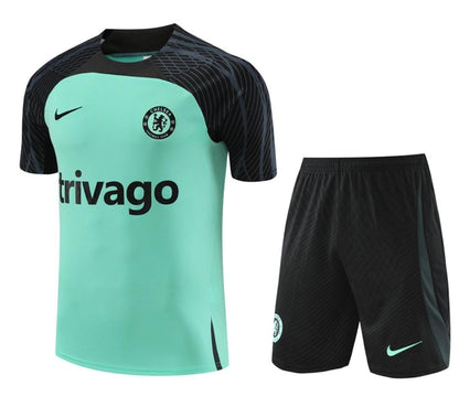 Ensemble Maillot + Short Chelsea - Vert Menthe & Noir
