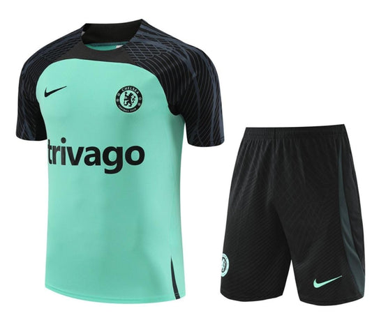 Ensemble Maillot + Short Chelsea - Vert Menthe & Noir