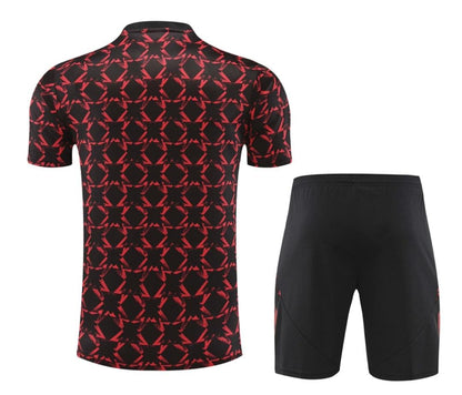 Ensemble Maillot + Short Manchester United - Noir & Rouge