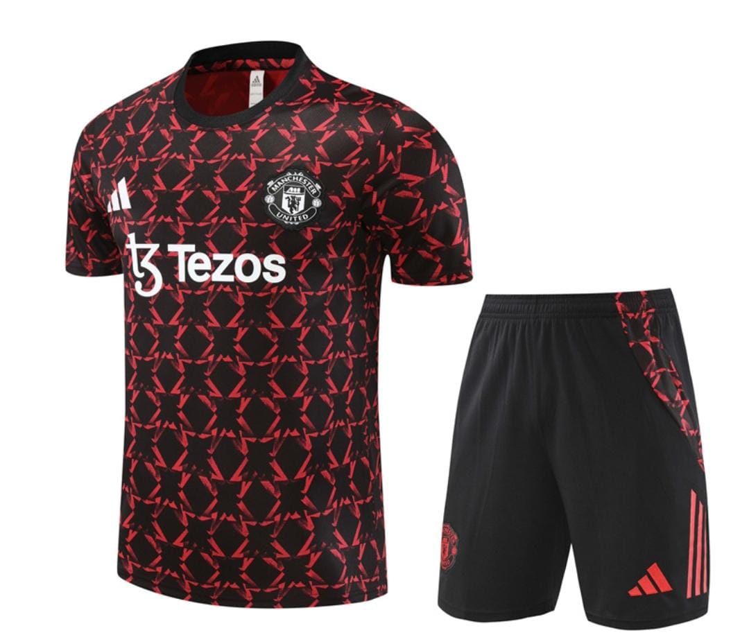Ensemble Maillot + Short Manchester United - Noir & Rouge