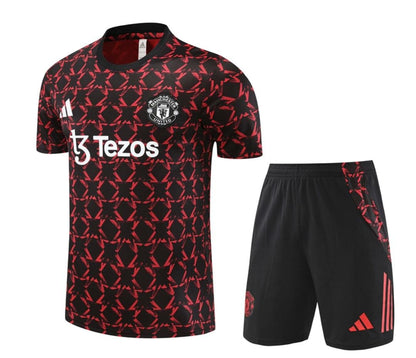 Ensemble Maillot + Short Manchester United - Noir & Rouge